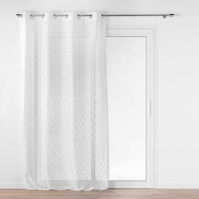 Douceur d'Intérieur, Fanny Net Curtain with Eyelets 140 x 280 cm Mesh