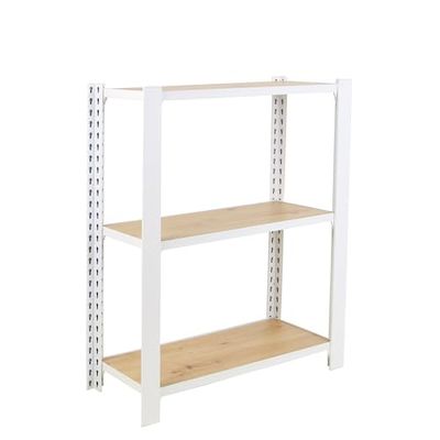 Simon Rack Officlick Boekenkast, 1000 x 800 x 300 mm, 3 etages, eiken, industriële stijl, metaal, wit/eiken
