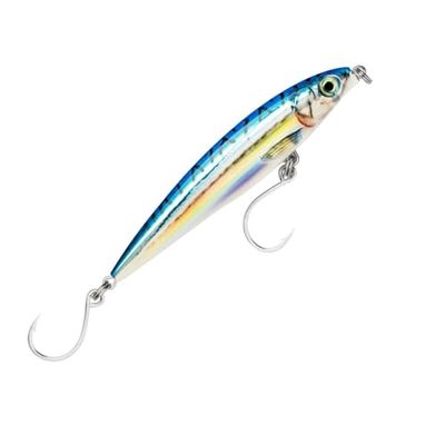 Aaas met haak Twee nr. 5/0, 0,3-0,6 m zwemdiepte, 14 cm grootte, blauwe makreel