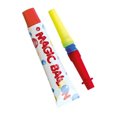 alldoro 60199 Magic Balloon Pasta balonowa - 20 g pasty żelowej z rurkami dmuchającymi, figurki balonowe - kreatywna gra dla dzieci od 5 lat, kolorowa