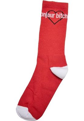 Mister Tee Unisex Socken Bonjour Bitches Socks 3-Pack black/white/red 47-50