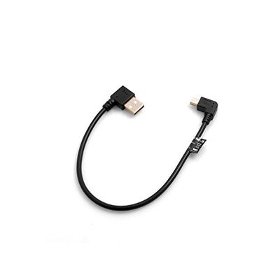 System-S Mini USB 90° kabel links hoek hoek connector naar USB Type A (mannelijk) 90° rechts hoek kabel datakabel oplaadkabel 20cm