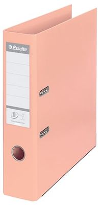 Esselte, Solea, A4, hefboomvijl, 75 mm rug, 500 vel capaciteit, PP, kunststof cover, bestandsmap, 231039, Solea Peach