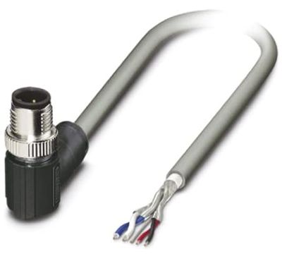 PHOENIX CONTACT SAC-5P-MR/10.0-924 SCO CANopen Câble pour système de bus 5 broches blindé, fiche coudée M12 Speedcon, codage A, 10 m de long, connecteurs non blindés, gris