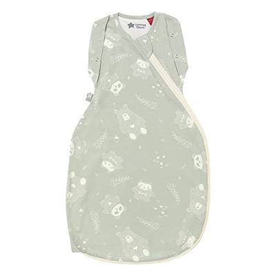 Tommee Tippee Babyslaapzak voor pasgeborenen, de originele Grobag Swaddle Bag, Hip-Healthy Design, zachte katoenrijke stof, 0-3 m, 1.0 TOG, Woodland Gro Friends