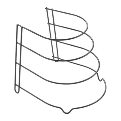 Metaltex 4 Tier Pan Holder, Metal, Black, 25x27x23 cm