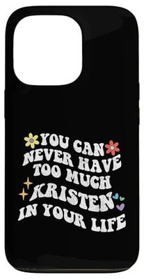 Retro Groovy Nunca Puedes Tener Demasiado KRISTEN En Tu Carcasa para iPhone 13 Pro