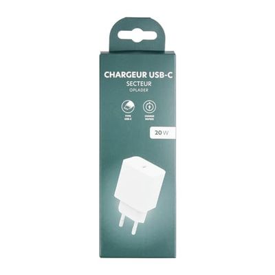 ITENSE - Caricabatterie USB-C/Caricabatterie per smartphone - Caricabatterie per telefono - 240 V - 1 USB-C - 1 ingresso USB-C - Ingresso USB-C - Presa a muro con 1 porta USB-C - Ideale per ricaricare