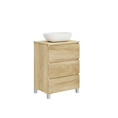 Baikal Set di mobili da bagno Neo, tre cassetti o due porte, mobile con piedi, senza specchio.