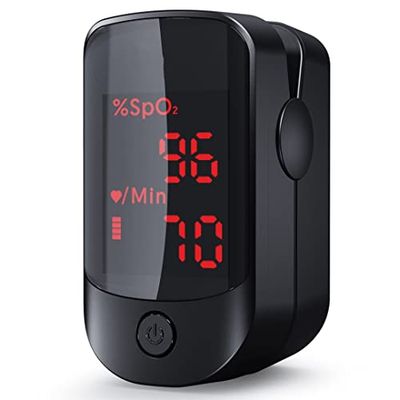 Generic Pulse Oximeter - Portable Finger Oximeter - Heart Rate Monitor Oxygen Saturation Monitor with Two Way OLED Display (Includes Batteries and Lanyard)