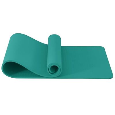 Good Nite Yogamat, oefenmatten, work-out, pilates, fitnessmat voor dames en heren, antislip, dikke 10 mm gymnastiekmatten met hoge dichtheid, met draagriem, Tpe 183 x 61 x 1 cm (turquoise)