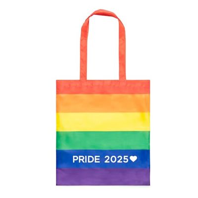 eBuyGB Pride 2023 Rainbow Cotton Shopper, Tote Bag for Gay Pride, Lesbian, Bi, Trans Parade Festival Merch, LGBT, LGBTQ Merchandise