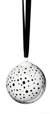 ASA White Porcelain Christmas Bauble 8 x 8 cm