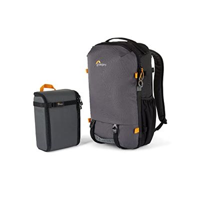 Lowepro Trekker Lite BP 250, Zaino per Fotocamera con Inserto Rimovibile, con Sistema di Cinghie per Accessori, Borsa per Fotocamera Mirrorless, Compatibile con Sony Alpha 7, Grigio