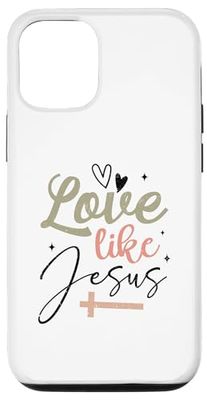 Custodia per iPhone 15 Pro Amore come Gesù Religioso Dio Fede Cristiano Donne Ragazza Bambino