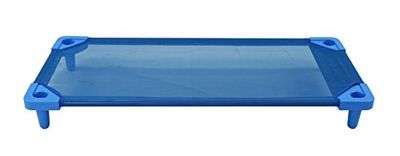 Italveneta Didattica 0138, Lit d'enfant/de bébé pour siestes, pour la crèche ou l'école maternelle, bleu clair/bleu, dimensions : 133 x 58 x 12 cm