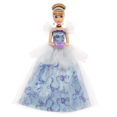 Mattel Disney Princess - Cenerentola Festa di Compleanno, bambola da collezione con abito da ballo e corpetto, look ispirato al film Disney, giocattolo per bambini, 4+ anni, JCR78