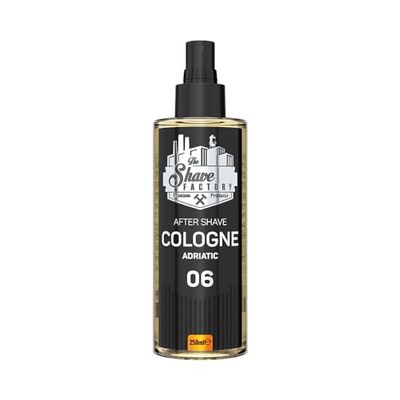 The Shave Factory Cologne Adriatic Aftershave Spray - Note Marine e Fresche, Rinfresca e Lenisce Viso e Pelle, Adatto a Tutti i Tipi di Pelle - 250 ml