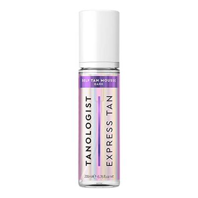 Tanologist schiuma autoabbronzante Scura (200 ml) Schiuma autoabbronzante trasparente per pelli sensibili Approvato dai dermatologi Ingredienti puliti e vegani