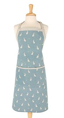 Dexam Rushbrookes-Grembiule con Lepre, 100% Cotone, Blu, 90 x 80