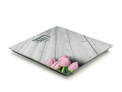 LAICA Electronic Personal Scale WAAGE elektronisk personlig kvadratisk trä – personvåg (LCD, 78 x 35 mm, trä, 303 mm, 303 mm, 20 mm)
