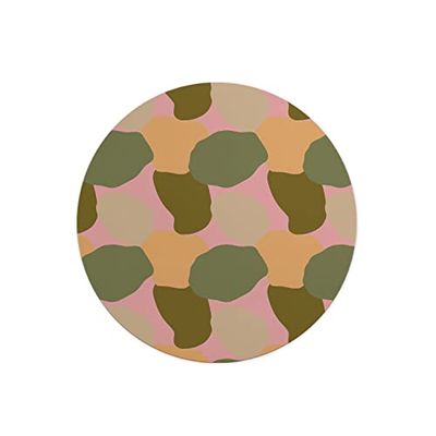Questo Casa, Rund musmatta med digitalt tryck, halkfri baksida, för kontor och hem, diameter: 22 cm