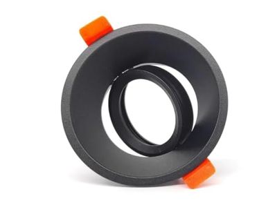 ARO BASCULANTE Redondo IP20 GU10 Negro, diseño Moderno y Funcional, Ideal para iluminación Interior y ambientes contemporáneos.
