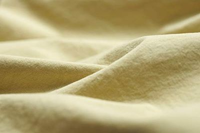 L1NK STUDIO Copripiumino Matrimoniale Cotone Tinta Unita per Letti 150 cm (240X220cm) 100% Cotone (Percalle 200 Fili) Yellow