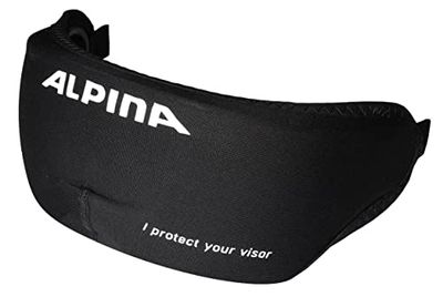 ALPINA Unisex - Vuxen, Visir Cover visirskydd, svart, en storlek