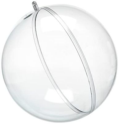 Rayher Bola transparente, 1 unidade 16 cm ø, 2 metades, bola de Natal e decoração, 3946237