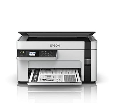 Epson EcoTank ET-M2120 Stampante multifunzione monocromatica 3-in-1 (Stampa, Copia, Scansione), Flaconi Inchiostro Inclusi Rendimento Nero fino a 5000 Pagine, Schermo LCD, Wi-Fi