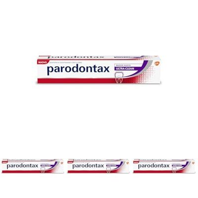 Parodontax Ultra Clean, Dentifricio che Aiuta a Ridurre e Prevenire il Sanguinamento delle Gengive e Mantenere Denti Forti e Alito Fresco, 75 ml (Confezione da 4)