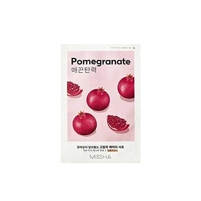 MISSHA - Airy Fit Facial Mask Ampoule Type Pomegranate | Intense Hydration | Radiant and Rejuvenated Skin | Improves Elasticity, 1 Unit