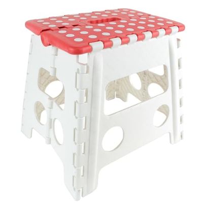 Marchepied Tabouret Pliable Plastique Multi-Usages Compact Coloree - Coloris Aléatoire