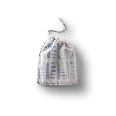 Bonamaison Impreso Algodón Bolsas con Cordón, Bolsa con Cordel para el Hogar y el Almacenamiento de Verduras, Bolso de Compras, Plegable, Ecologica, Reutilizables, Tamaño: 20x30 Cm