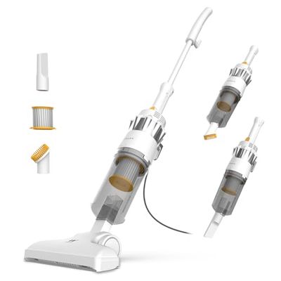 Newlux - Aspirador Escoba con Cable 2en1 V900, 800W, Depósito 2L, 16.5 Kpa, Triple Sist. Filtrado (F.HEPA) y Tecnología Ciclónica, 5m de Acción, Eficiencia Energética a (Blanco)