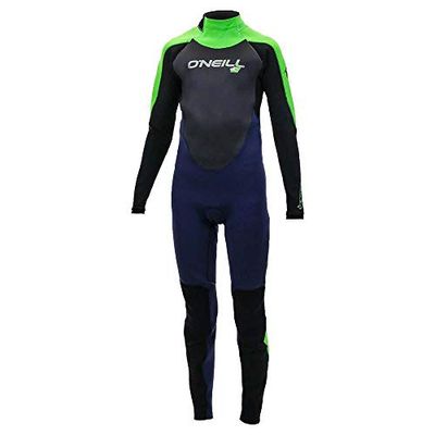 ONEILL WETSUITS Epic 5/4mm Back Zip Full Wetsuit Combinaison en néoprène. Fille, Bleu Marine/Noir/Dayglo, 12