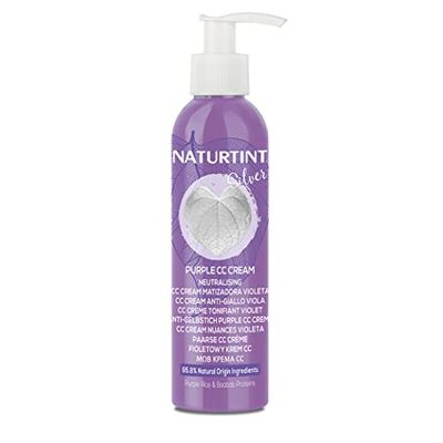 Naturtint. No Rinse Violet Mattifying CC Cream | Eliminates Unwanted Yellow and Copper Tones in Blonde, White and Bleached Hair | 95.8% Natural Ingredients | 200ml