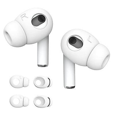 DamonLight 2 paar AirPods oordopjes siliconen oordopjes hoes [past niet in het oplaadhoes] [Amerikaans patent geregistreerd] Compatibel met Apple AirPods 4 (wit)
