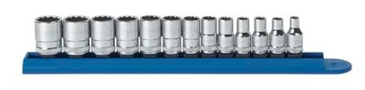 GearWrench 80306 Set di Guida, 12 Punti Set di Prese Standard, 13 Pezzi 1/4 pollici