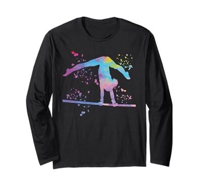 Gimnasta en barras desiguales Niñas Niños Gimnasia Artística Manga Larga