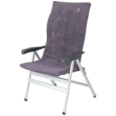 Bo-Camp - Toalla para Silla M - Universal - Tejido de Rizo Acolchado - Gris