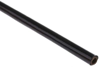 RS PRO Manguera de cable de goma de silicona y cristal para cable de 4 mm a 6,4 mm de diámetro, longitud 1 m trenzado extensible