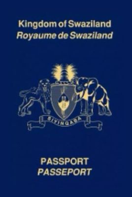 Swaziland Eswatini Passport Replica Lined Hardcover 6'' x 9'' Notebook / Journal 120 pages