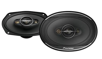 Pioneer TS-A6961F Set di diffusori coassiali a 4 vie da 6 x 9 con 2 altoparlanti (450 W max. ciascuno, 90 W sine), profondità di installazione 72 mm, taglio di installazione 153 x 222mm, con griglia