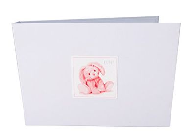 white cotton cards Pink Bunny Tiny Value Photo Album, 17.5 x 2.5 x 12.5 cm