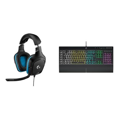 Logitech G432 Wired Gaming & Corsair K55 RGB PRO Wired Membrane