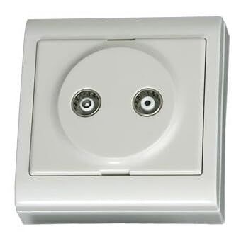 Elektrische mechanismen - serie LG-80 Focus - 0200500 TV FM-basis met wit oppervlak