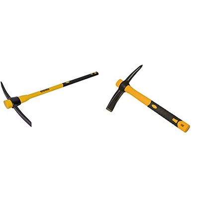Roughneck ROU64352 Pick Axe With Fibreglass Handle 5lbs/2.27kg & ROU64011 Micro Pick Mattock 14oz/400g