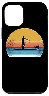 SUP Surf con cane Stand Up Paddle paddle board supboard SUP Custodia per iPhone 12/12 Pro
